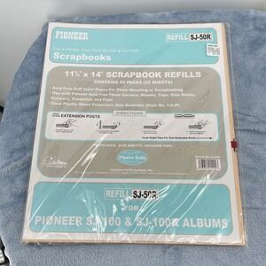 Pioneer Refill Pages SJ50R For SJ100 SJ100K Scrapbook 25 Sheets 11 3/4 x 14
